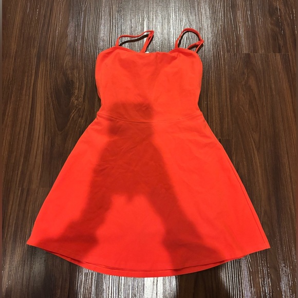 Alo Soft Courtside Tennis Dress Red/Orange Size: XXS - Picture 1 of 7